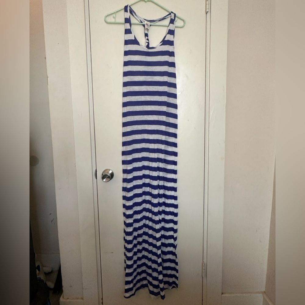 Hula Honey Navy and White Braided Strap Dress